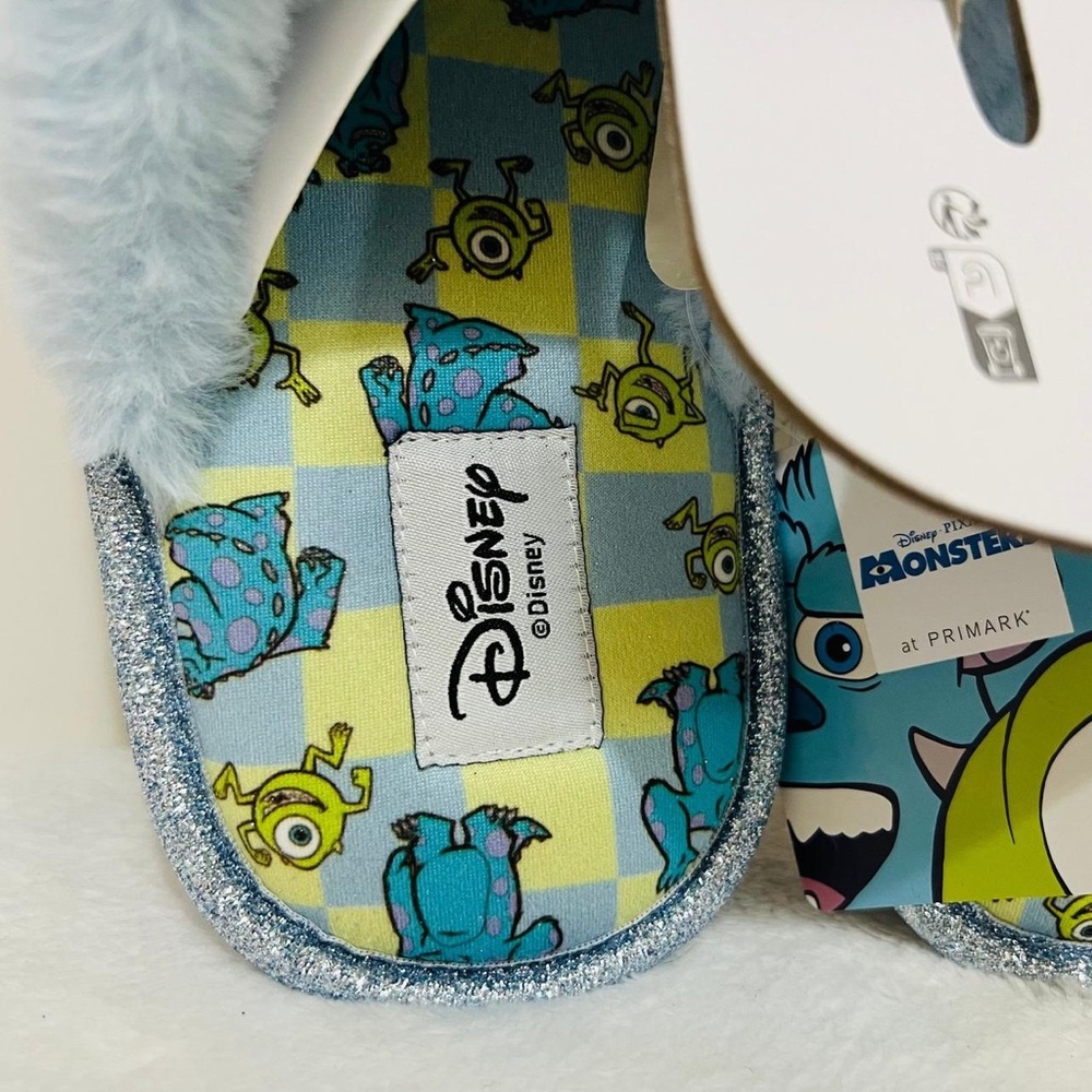 Disney Pixar Monsters Inc Sully and Mike Wazowski Fuzzy Slippers Size 7/8 - Picture 4 of 7